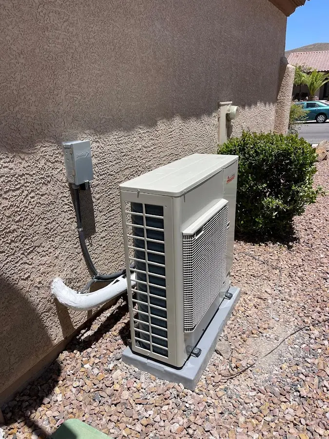 Residential air conditioning condenser unit in La Mirada